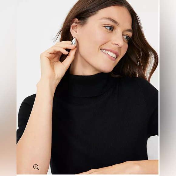 Ann Taylor turtleneck elbow sleeve sweaters w/ Ribbed neck, cuffs & hem XS - Picture 2 of 9